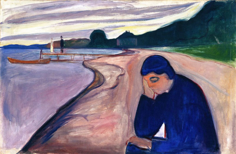 πίνακας του edvard munch για τη μελαγχολία, τον ψυχογενή θάνατο και την παραίτηση από την ζωή