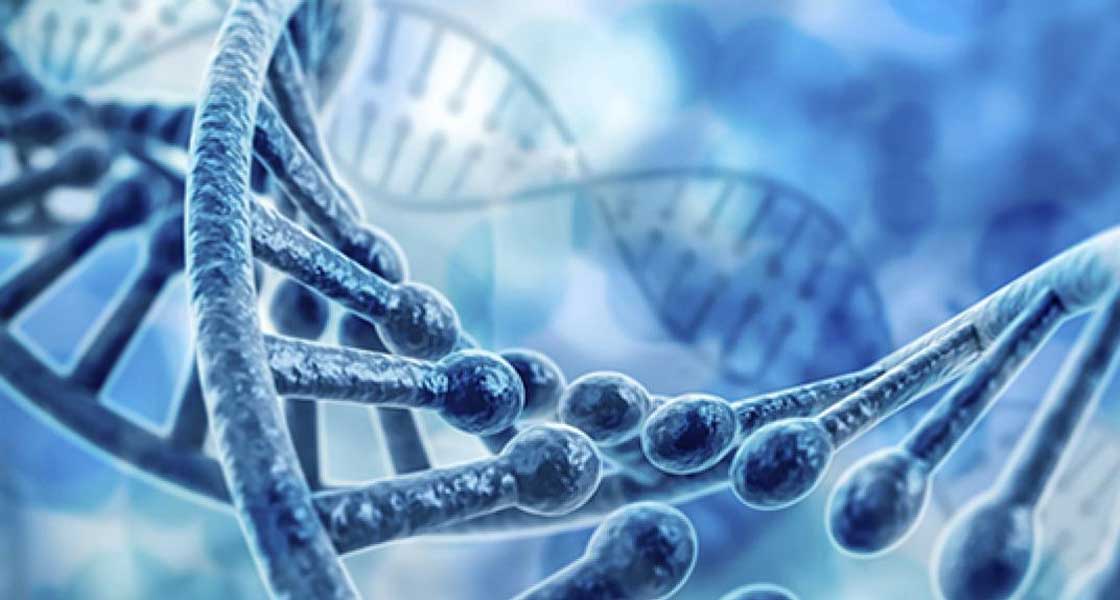 το dna με μπλε χρώμα